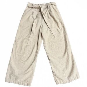 Uniqlo Women's Cream Pants with Belt